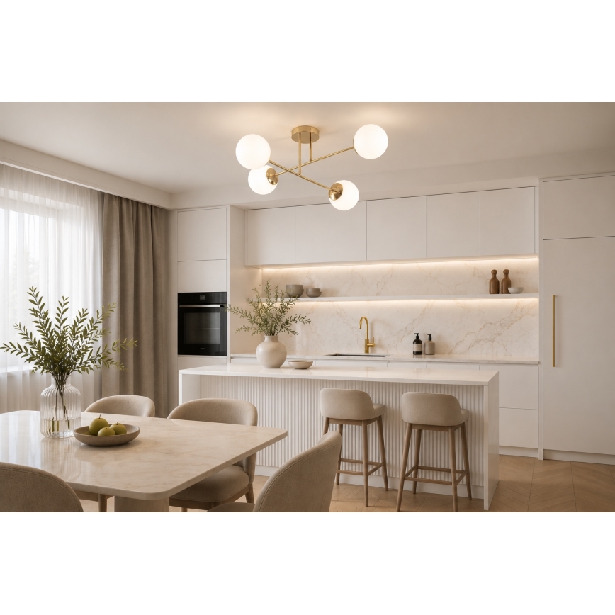 Brilagi - Přisazený lustr MILO 4xE27/60W/230V zlatá