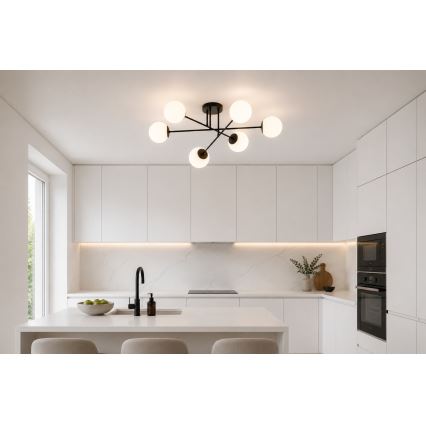 Brilagi - Přisazený lustr MILO 6xE27/60W/230V černá