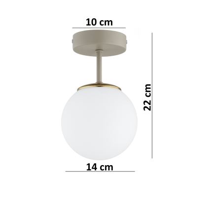 Brilagi - Přisazený lustr MILO ECRU 1xE27/60W/230V béžová/zlatá