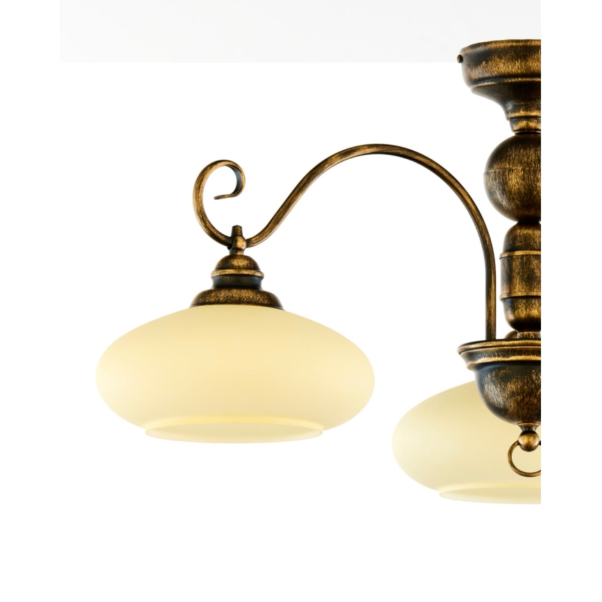 Brilagi - Přisazený lustr MOLLERO 3xE27/15W/230V pr. 84 cm bronz/patina