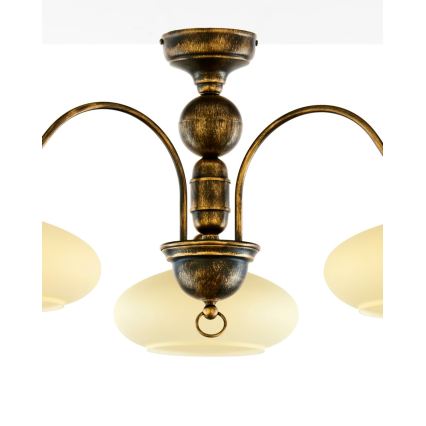 Brilagi - Přisazený lustr MOLLERO 3xE27/15W/230V pr. 84 cm bronz/patina