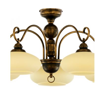 Brilagi - Přisazený lustr MOLLERO 5xE27/15W/230V pr. 84 cm bronz/patina