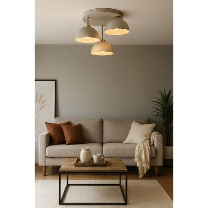 Brilagi - Přisazený lustr MOON 3xE27/60W/230V béžová/zlatá