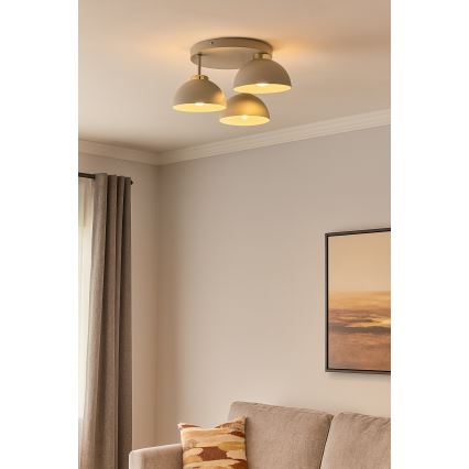 Brilagi - Přisazený lustr MOON 3xE27/60W/230V béžová/zlatá