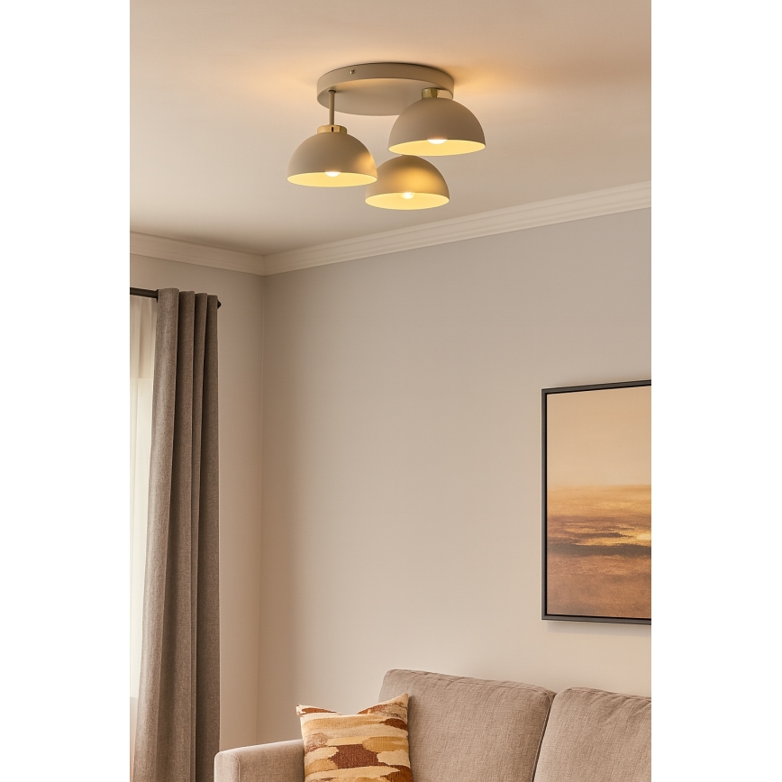 Brilagi - Přisazený lustr MOON 3xE27/60W/230V béžová/zlatá