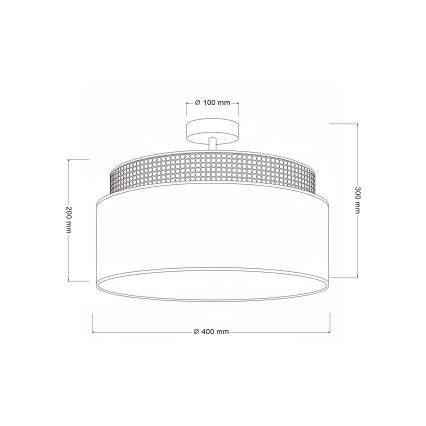 Brilagi - Přisazený lustr PADOVA 1xE27/60W/230V pr. 40 cm béžová