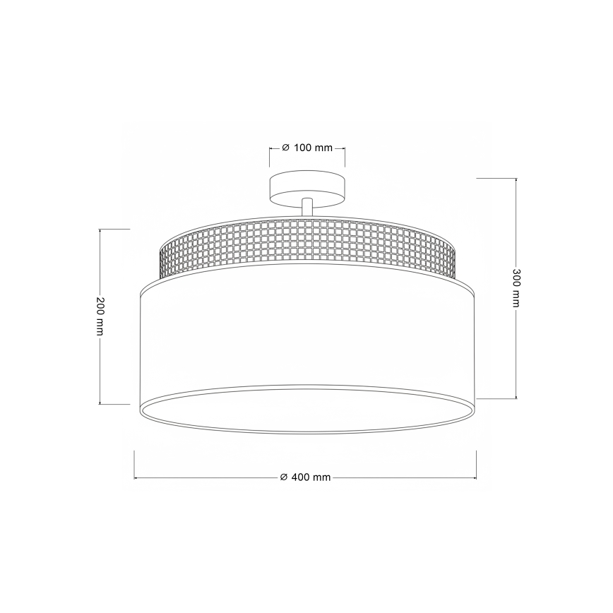 Brilagi - Přisazený lustr PADOVA 1xE27/60W/230V pr. 40 cm béžová