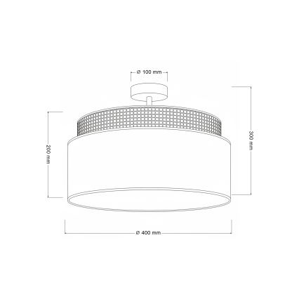 Brilagi - Přisazený lustr PADOVA 1xE27/60W/230V pr. 40 cm krémová