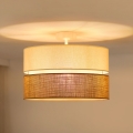 BRILAGI - Přisazený lustr ROYAL YUTE 1xE27/15W/230V pr. 40 cm béžová/krémová
