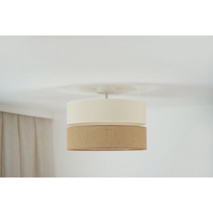 Brilagi - Přisazený lustr ROYAL YUTE 1xE27/15W/230V pr. 40 cm béžová/krémová