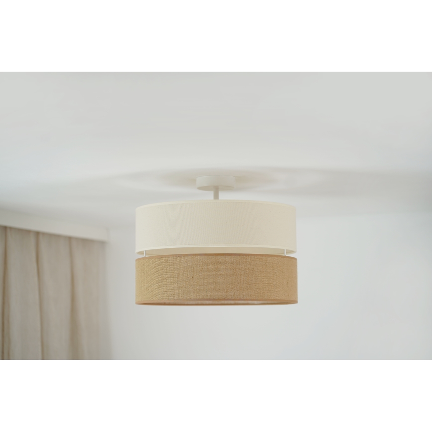 Brilagi - Přisazený lustr ROYAL YUTE 1xE27/15W/230V pr. 40 cm béžová/krémová