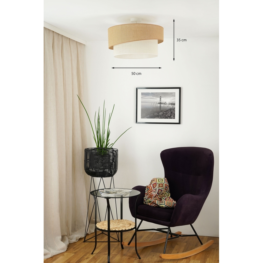Brilagi - Přisazený lustr SHINE 1xE27/15W/230V pr. 50 cm béžová/krémová