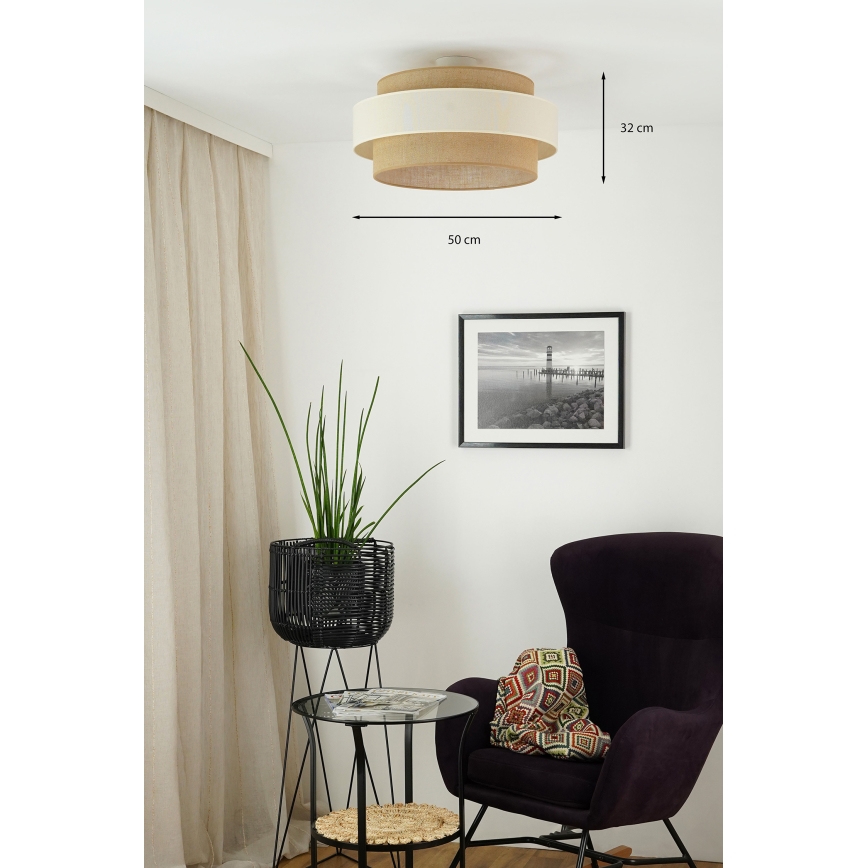 Brilagi - Přisazený lustr SPACE LIGHT 1xE27/15W/230V pr. 50 cm béžová/krémová