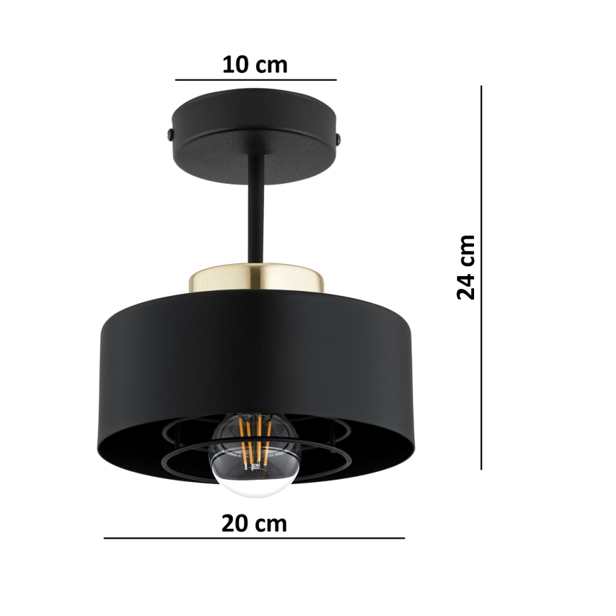 Brilagi - Přisazený lustr SPRING 1xE27/60W/230V černá/zlatá