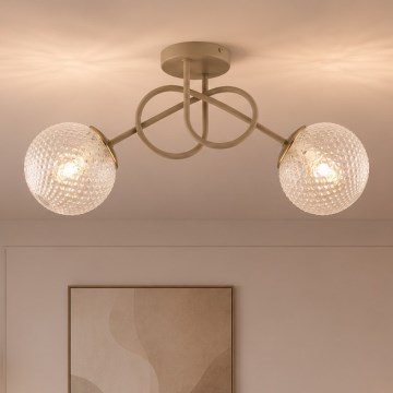 Brilagi - Přisazený lustr STELLA 2xE27/60W/230V béžová/zlatá