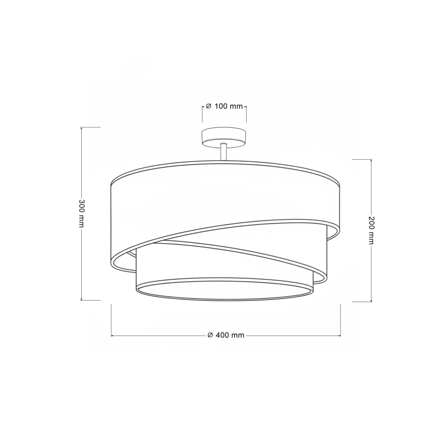 Brilagi - Přisazený lustr TRIO 1xE27/60W/230V pr. 40 cm hnědá/béžová/bílá