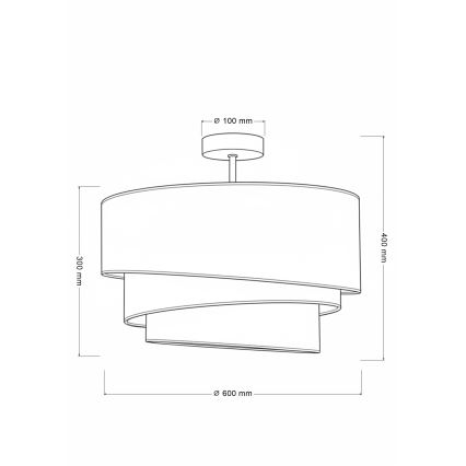 Brilagi - Přisazený lustr TRIO 3xE27/60W/230V pr. 60 cm hnědá/béžová/bílá