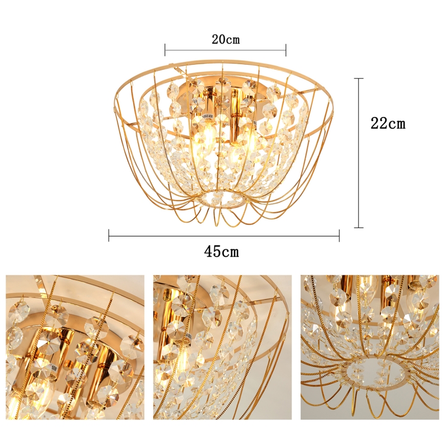 Brilagi - Přisazený lustr VASTERAS 4xE14/40W/230V pr. 45 cm
