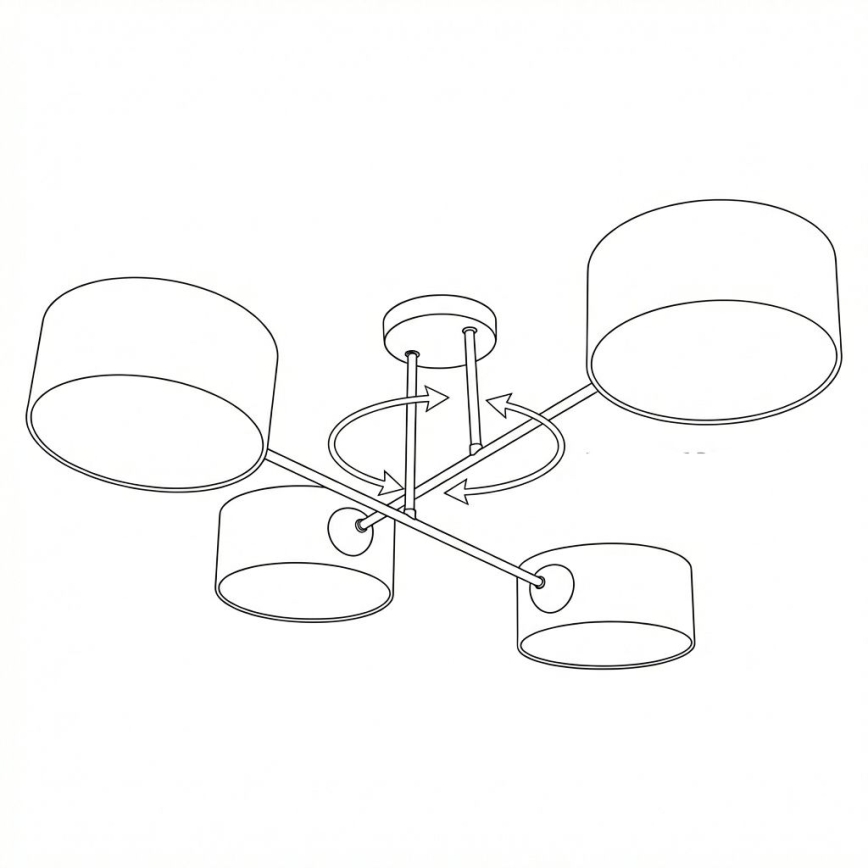 Brilagi - Přisazený lustr VIRGO 4xE14/40W/230V béžová/černá