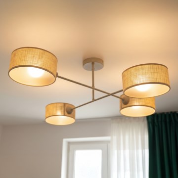 Brilagi - Přisazený lustr VIRGO 4xE14/40W/230V béžová/zlatá