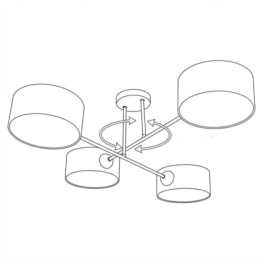 Brilagi - Přisazený lustr VIRGO 4xE14/40W/230V béžová/zlatá