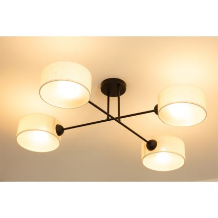 Brilagi - Přisazený lustr VIRGO 4xE14/40W/230V krémová/černá