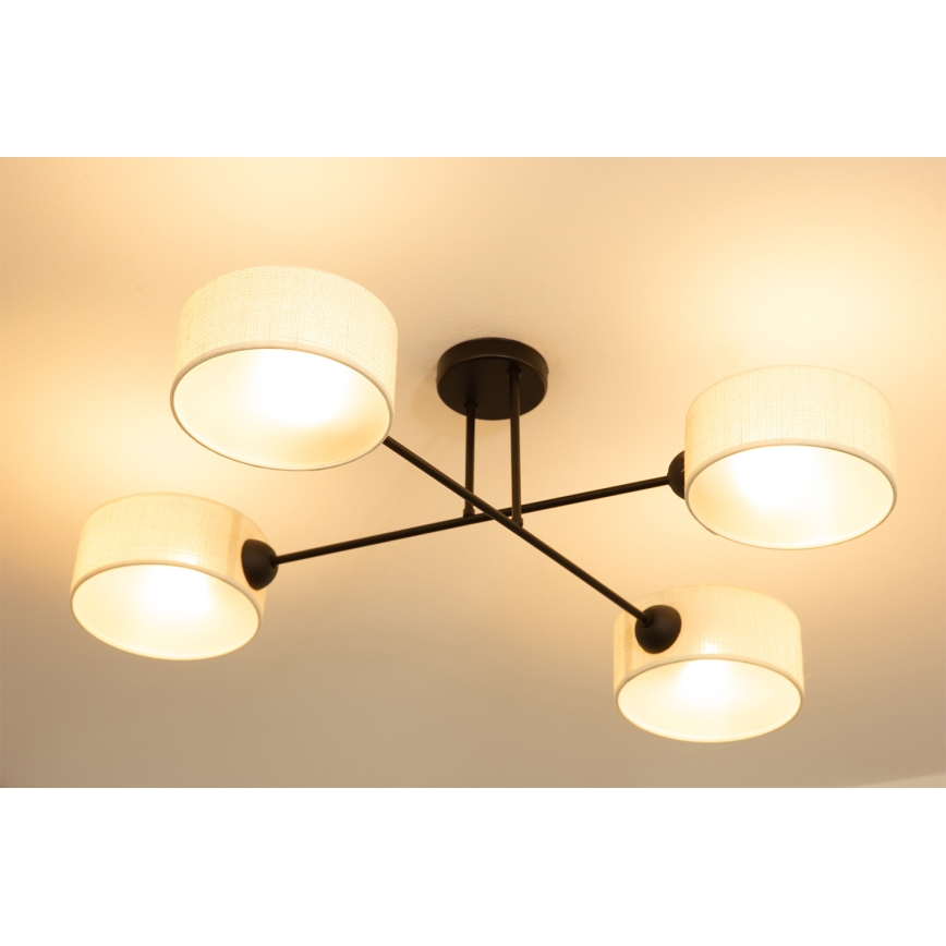 Brilagi - Přisazený lustr VIRGO 4xE14/40W/230V krémová/černá