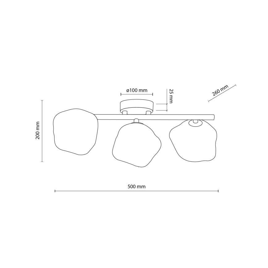 Brilagi - Přisazený lustr VULCANO 3xG9/8W/230V hnědá/kouřová béžová