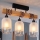 Brilagi - Přisazený lustr WOOD GLASS 3xE27/60W/230V borovice/černá/bílá