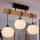 Brilagi - Přisazený lustr WOOD GLASS 3xE27/60W/230V borovice/černá/bílá