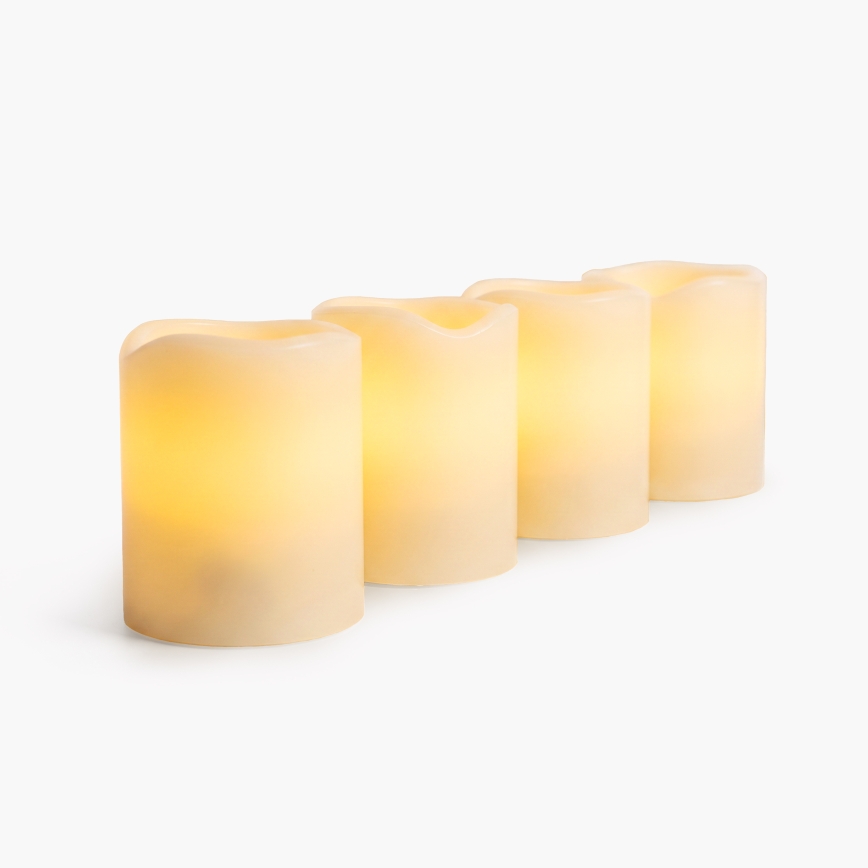 BRILAGI - SADA 4x LED Svíčka LED/1xCR2032 krémová + časovač