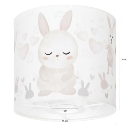 BRILAGI - Stínidlo univerzální BOBO E27 pr. 15 cm bílá/králíčci