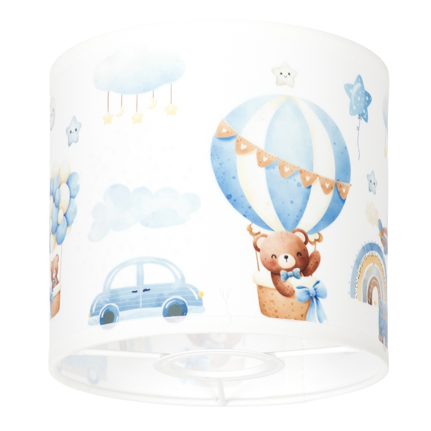 BRILAGI - Stínidlo univerzální BOBO E27 pr. 15 cm bílá/modrá/medvídci