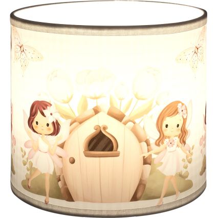 Brilagi - Stínidlo univerzální BOBO E27 pr. 15 cm bílá/růžová/víly