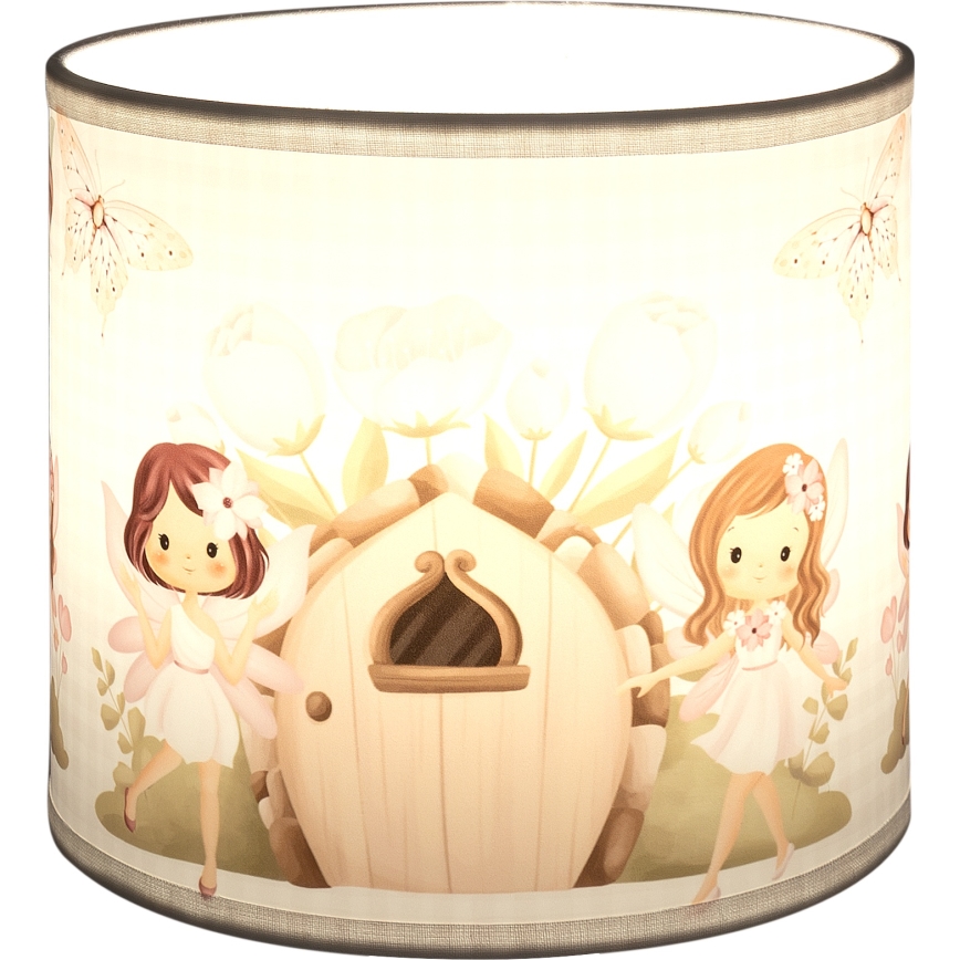 Brilagi - Stínidlo univerzální BOBO E27 pr. 15 cm bílá/růžová/víly