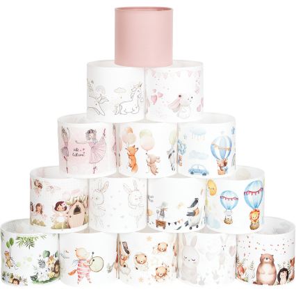 BRILAGI - Stínidlo univerzální BOBO E27 pr. 15 cm bílá/zelená/džungle