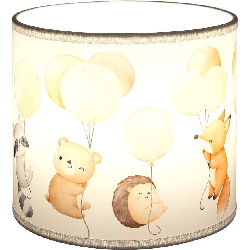 Brilagi - Stínidlo univerzální BOBO E27 pr. 15 cm bílá/zvířátka