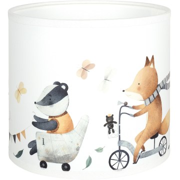 Brilagi - Stínidlo univerzální BOBO E27 pr. 15 cm bílá/zvířátka