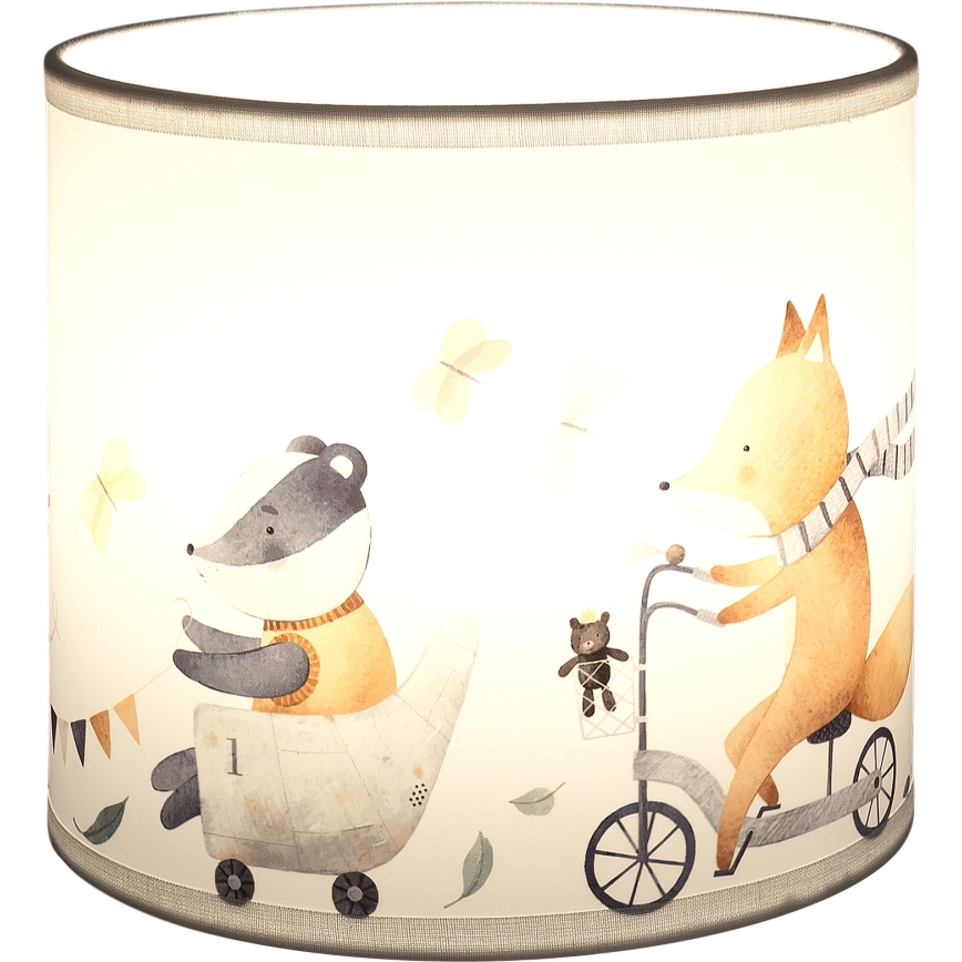 Brilagi - Stínidlo univerzální BOBO E27 pr. 15 cm bílá/zvířátka
