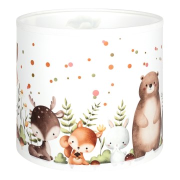 Brilagi - Stínidlo univerzální BOBO E27 pr. 15 cm bílá/zvířátka