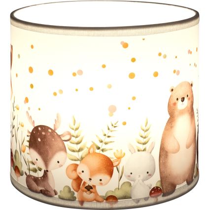 Brilagi - Stínidlo univerzální BOBO E27 pr. 15 cm bílá/zvířátka