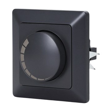 BRILAGI - Stmívač otočný s rámečkem 110W/230V černá
