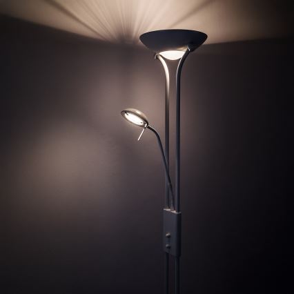 Brilagi - Stmívatelná stojací lampa SCARLETT 1xR7s/230W/230V + 1xG9/40W bílá