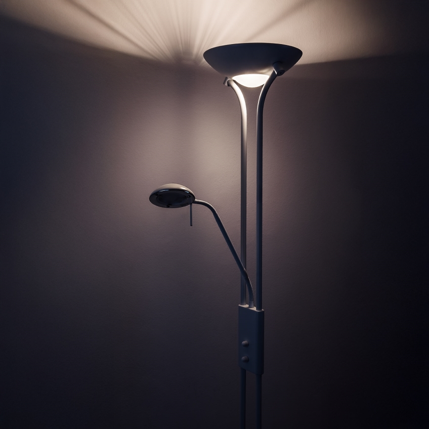 Brilagi - Stmívatelná stojací lampa SCARLETT 1xR7s/230W/230V + 1xG9/40W bílá