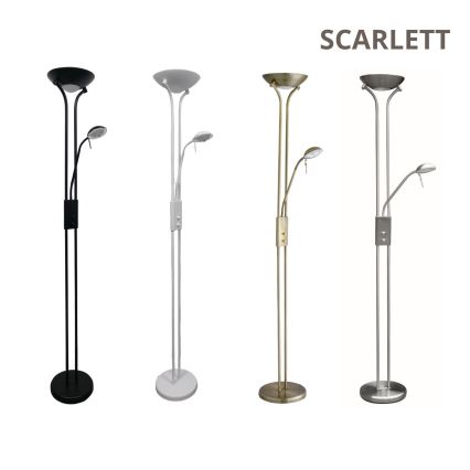 Brilagi - Stmívatelná stojací lampa SCARLETT 1xR7s/230W/230V + 1xG9/40W bílá