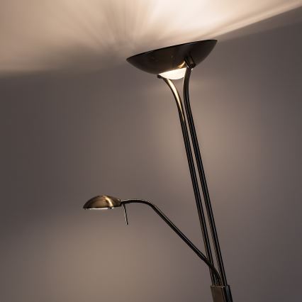 Brilagi - Stmívatelná stojací lampa SCARLETT 1xR7s/230W/230V + 1xG9/40W bronzová