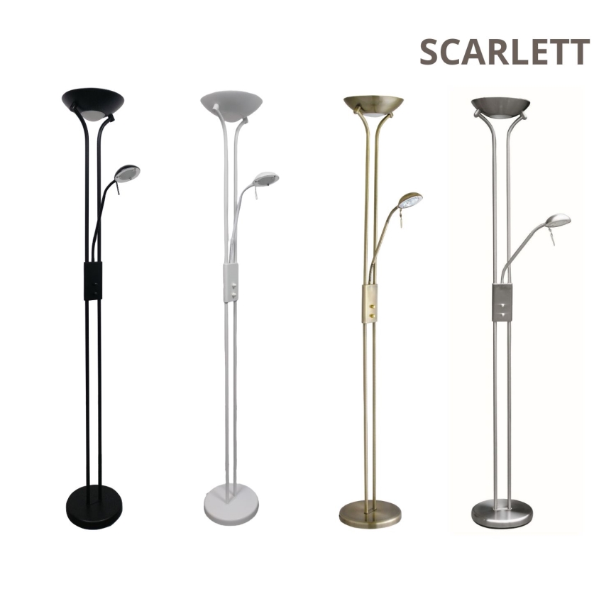 Brilagi - Stmívatelná stojací lampa SCARLETT 1xR7s/230W/230V + 1xG9/40W bronzová