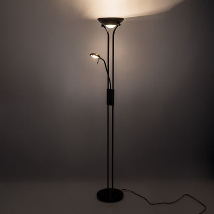 Brilagi - Stmívatelná stojací lampa SCARLETT 1xR7s/230W/230V + 1xG9/40W černá