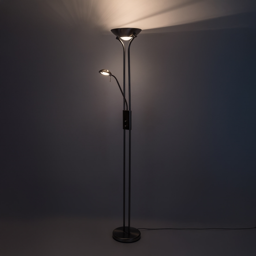 Brilagi - Stmívatelná stojací lampa SCARLETT 1xR7s/230W/230V + 1xG9/40W matný chrom