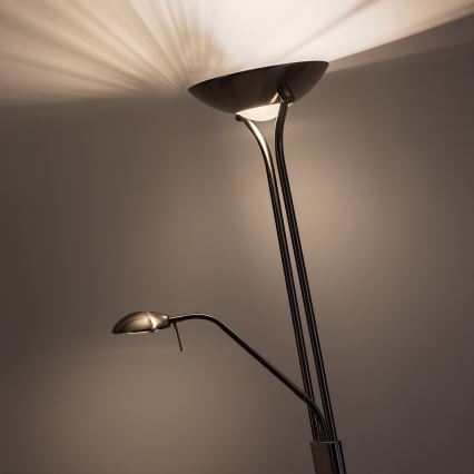 Brilagi - Stmívatelná stojací lampa SCARLETT 1xR7s/230W/230V + 1xG9/40W matný chrom